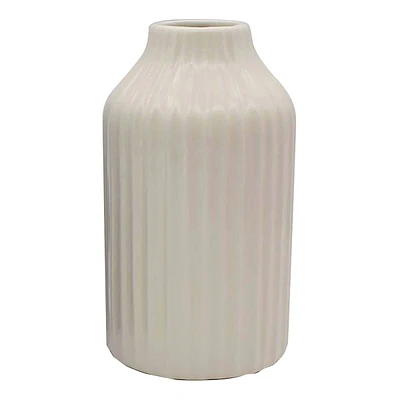 8In White Ceramic Vase