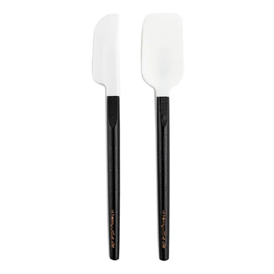 Set of 2 Silicone Spatulas with Wooden Handle, Small