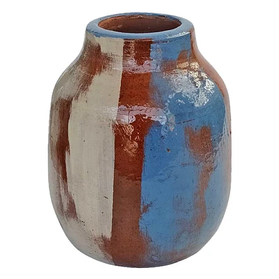 Striped Clay Tornasol Vase, 6.8"