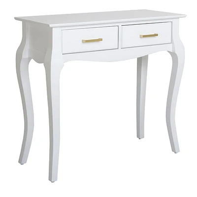 Scarlett 2-Drawer Console Table, White