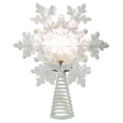 LED White Snowflake Tree Topper, 11.5"