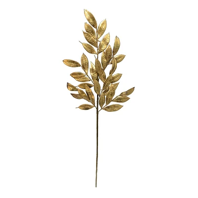 Gold Magnolia Leaf Stem, 33"