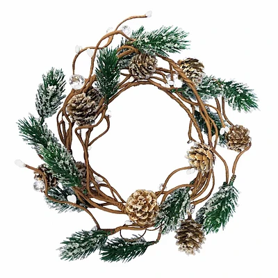 Snowy Pinecone & Pip Berry Coiled Garland, 5'