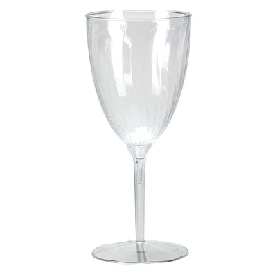 Clear Plastic Wine Goblet, 8oz