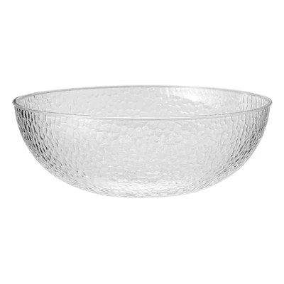 Hammered Plastic Serve Bowl,  5.2qt