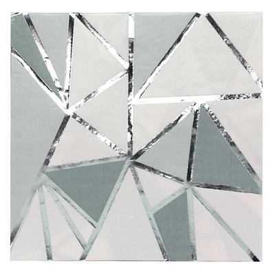 Silver Mosaic Lunch Napkin