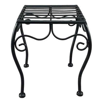 Black Square Metal Plant Stand, Small