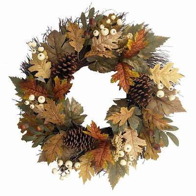 Fall Foliage Mix Wreath, 22"