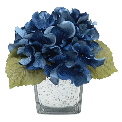 Hydrangea in Mercury Glass Vase