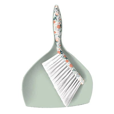 Floral Dustpan Brush