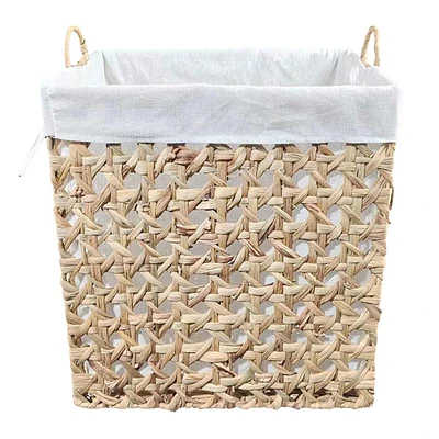 Woven Water Hyacinth Wicker Laundry Hamper