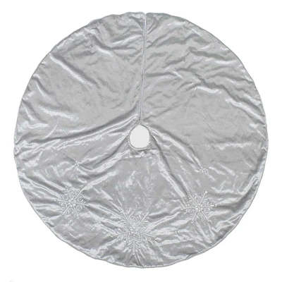 Silver Snowflake Tree Skirt, 48"