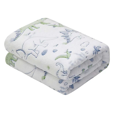 Tiny Dreamers Dinosaur Glow in The Dark Throw Blanket, 50x60