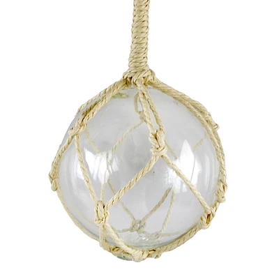 Rope Hanging Outdoor Clear Glass Orb