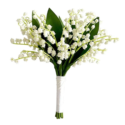 Small Lily of The Valley Floral Bouquet, 11"