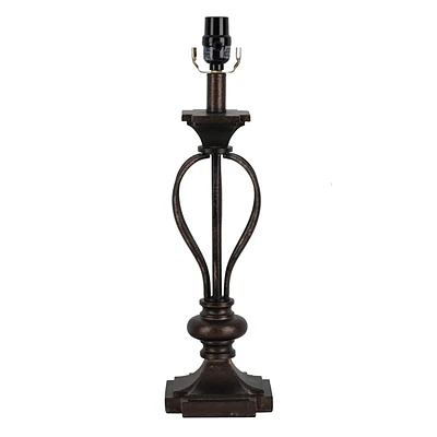 Bronze Open Metal Table Lamp, 21"