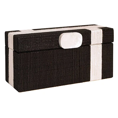 Providence Black & White Woven Box, 9"