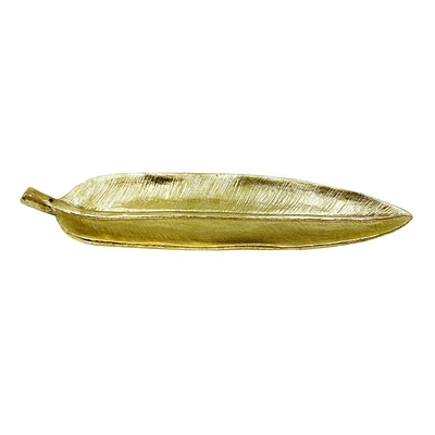 Gold Leaf Incense Holder, 9"