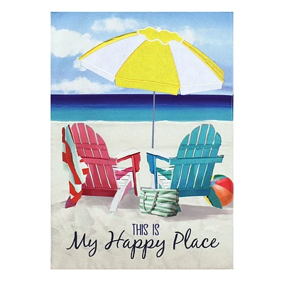 This Is My Happy Place Beach Garden Flag, 18"