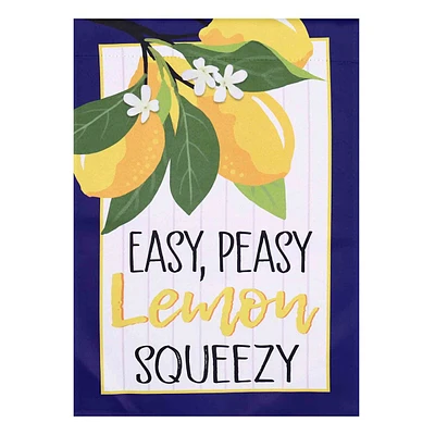 Easy Peasy Lemon Squeezy Garden Flag, 18"