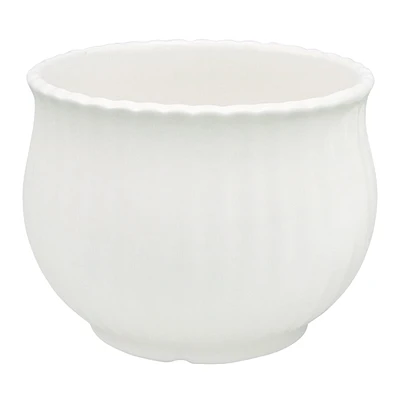 Providence Indoor White Cabbage Ceramic Planter