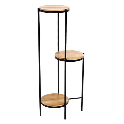 3-Tier Wood & Metal Plant Stand, Extra Large