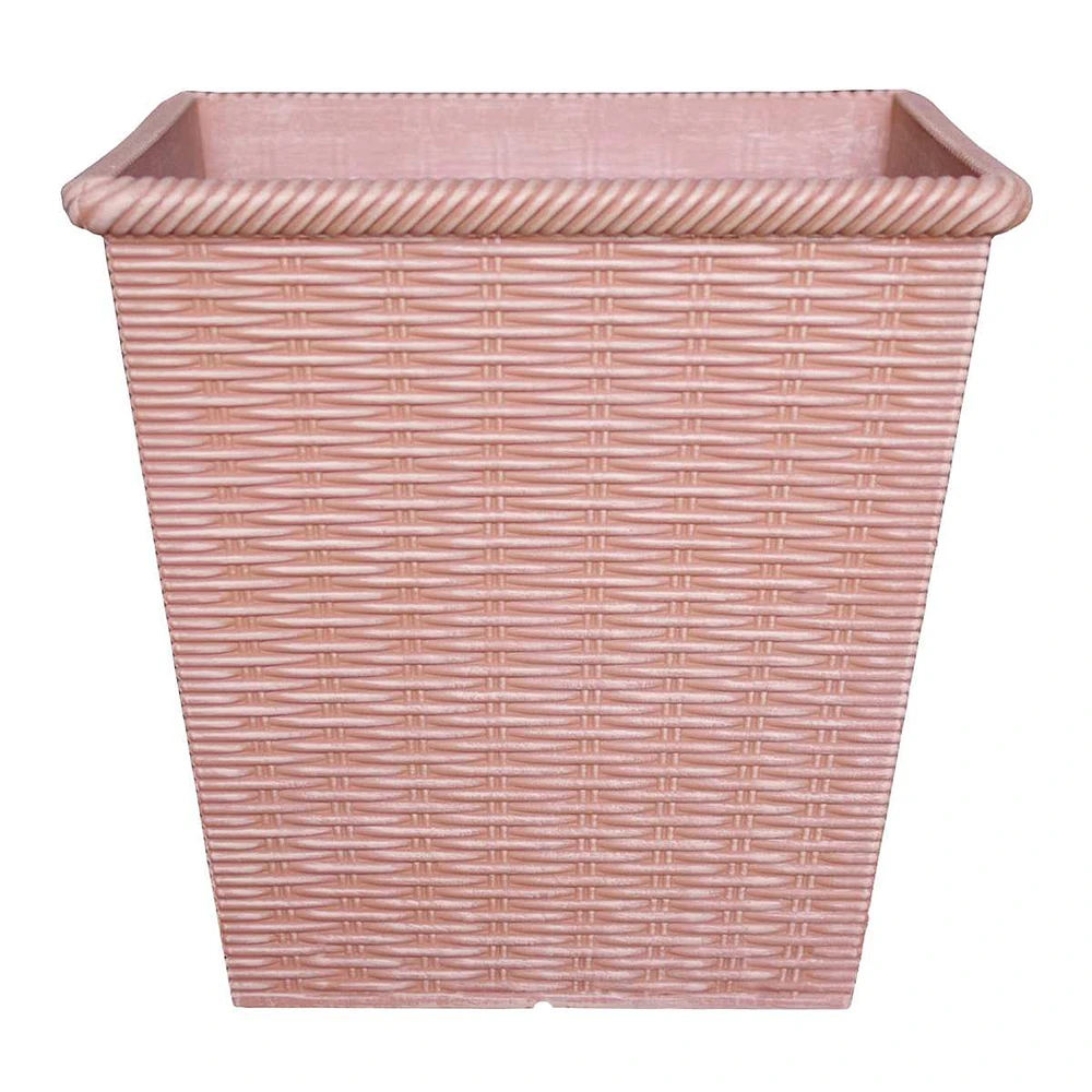 Terracotta Square Woven Outdoor Planter, Medium