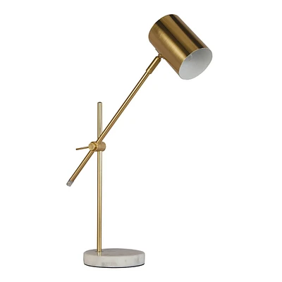 Gold Marble Desk Lamp, 21"