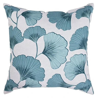 Zen Leaf Square Outdoor Throw Pillow, 16"