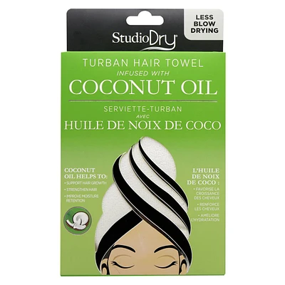 Studio Dry Infused Hair Turban Coconut Oil