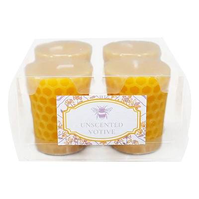 4-Pack Unscented Honeycomb Votive Candles