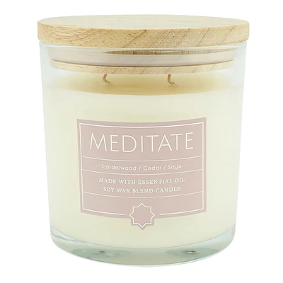 Meditate Scented Glass Jar Candle, 13oz