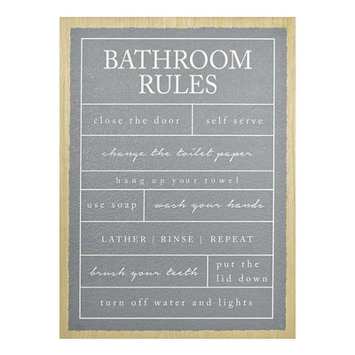 Bathroom Rules Wall Decor