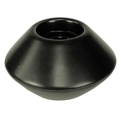 Black Ceramic Votive Candle Holder, 4"