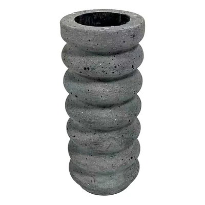 Grey Polystone Tealight Candle Holder