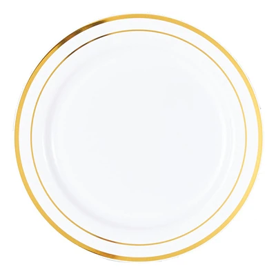 Set of 10 Gold Rim Salad Plates