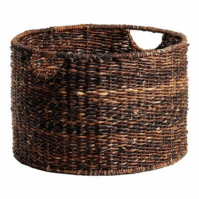 Round Woven Abaca Storage Basket