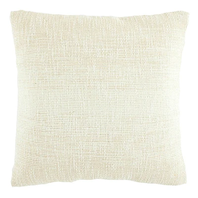 Milos White Throw Pillow, 18"