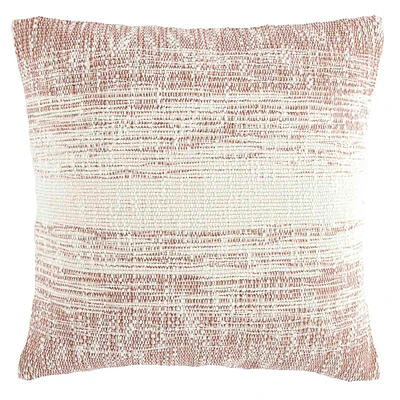 Milos Dark Coral Throw Pillow, 18"