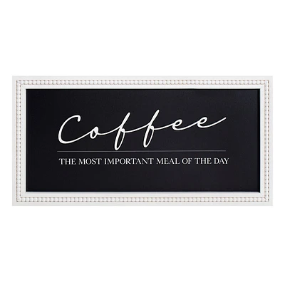 Coffee Is The Most Important Meal Of The Day Wall Art, 24x12