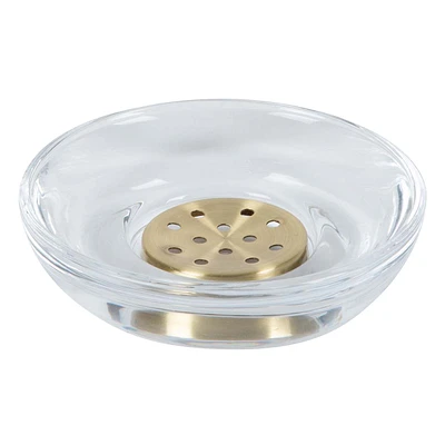 Jasper Clear Glass Soap Dish, 5"