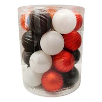 Count Orange, Black & White Halloween Ornaments