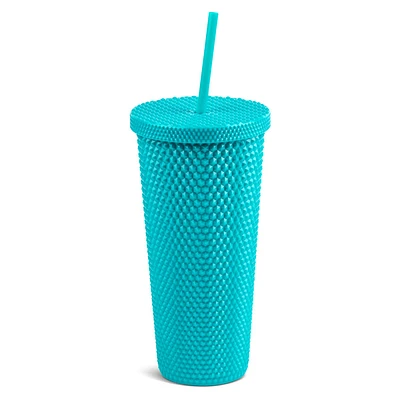 Matte Teal Studded Tumbler, 23oz