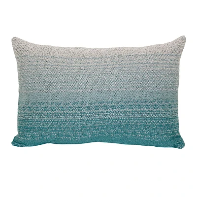 Ombre Jacquard Striped Outdoor Throw Pillow, 14x20