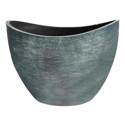 Shiloh Grey Wave Angled Outdoor Planter