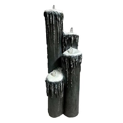 Black Battery Operated Halloween Candles, Large