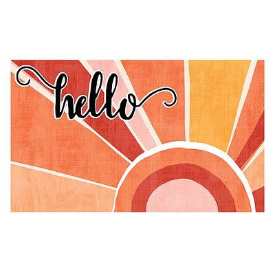 Hello Sunshine Rubber Doormat, 18x30