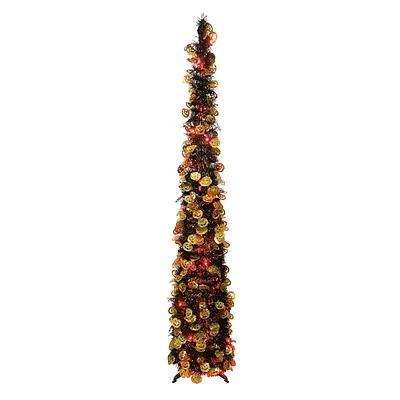 LED Pop-up Tinsel Tree, 5'