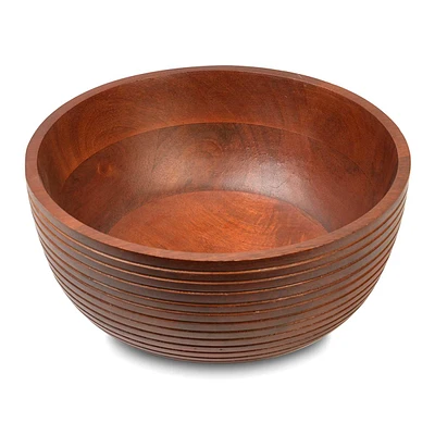 Crosby St. Etched Wood Serving Bowl