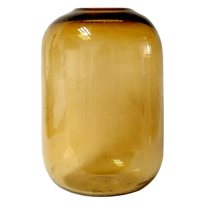 Amber Globe Glass Vase